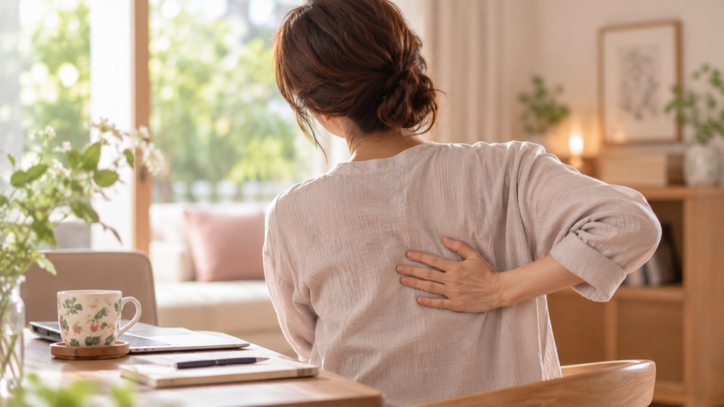 40代女性の背中の張りとセルフケア